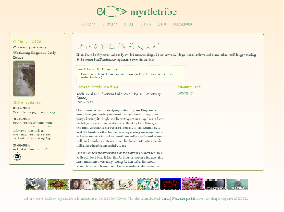 website ver. 5. layout with sidebar, stamp row, recently read book, etc