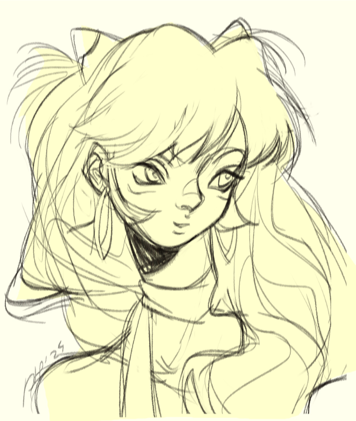 evangelion fanart sketch of asuka