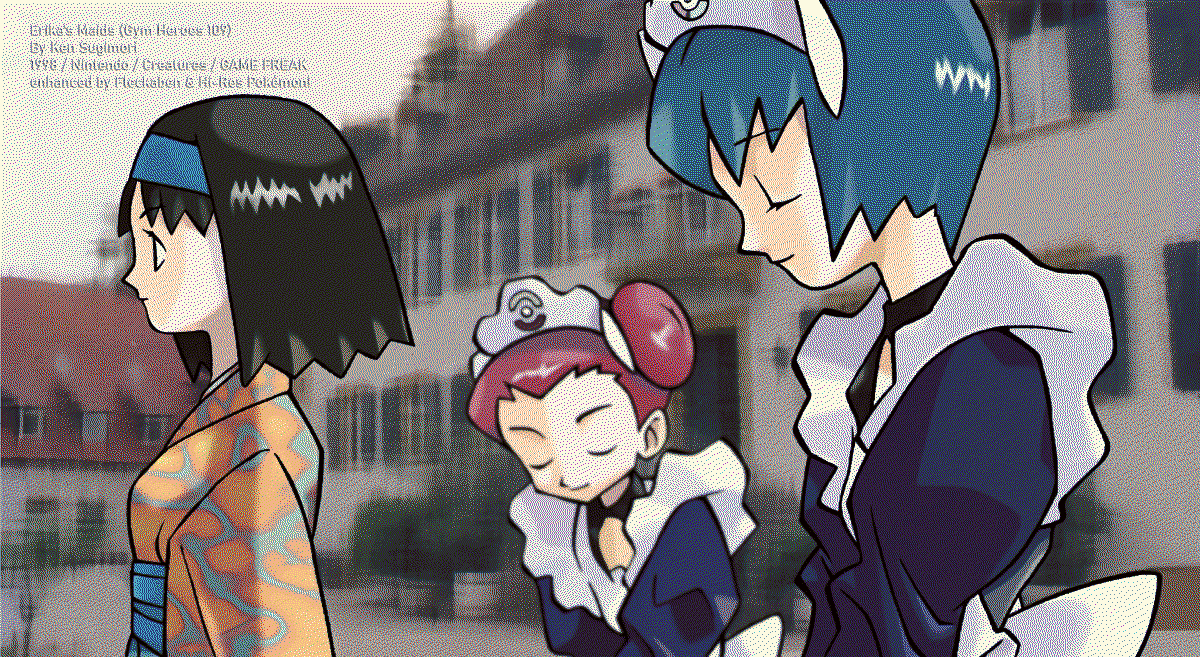 pokemon card art erika and her maids